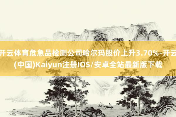 开云体育危急品检测公司哈尔玛股价上升3.70%-开云(中国)