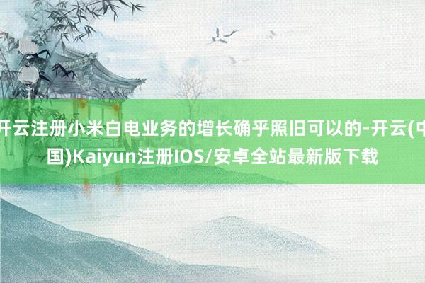 开云注册小米白电业务的增长确乎照旧可以的-开云(中国)Kai