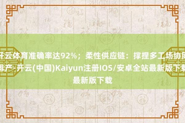 开云体育准确率达92%；柔性供应链：撑捏多工场协同排产-开云(中国)Kaiyun注册IOS/安卓全站最新版下载