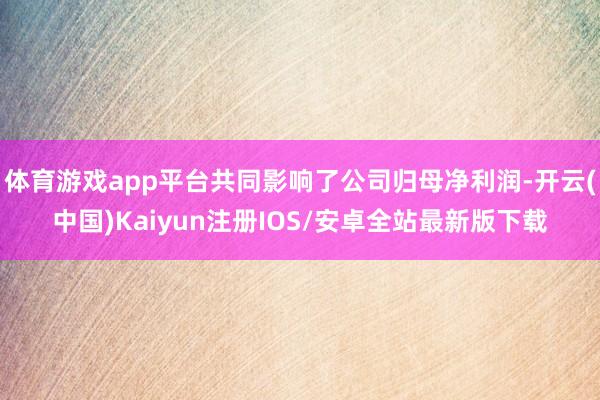 体育游戏app平台共同影响了公司归母净利润-开云(中国)Kaiyun注册IOS/安卓全站最新版下载