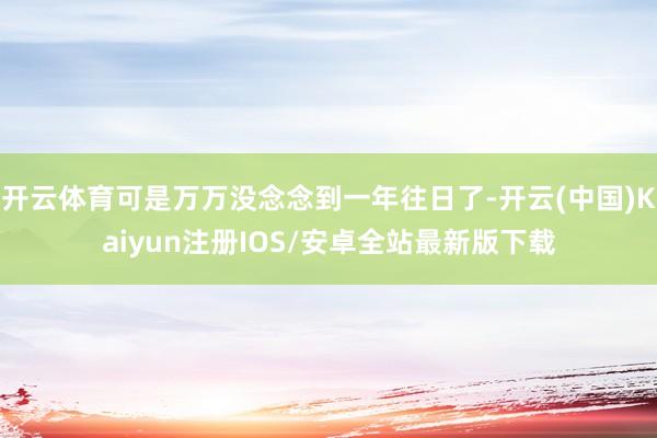 开云体育可是万万没念念到一年往日了-开云(中国)Kaiyun