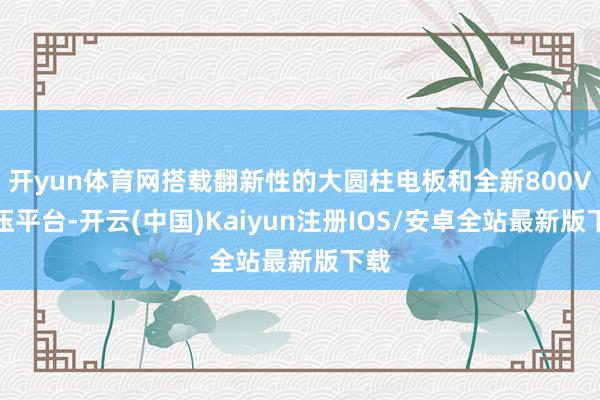 开yun体育网搭载翻新性的大圆柱电板和全新800V高压平台-