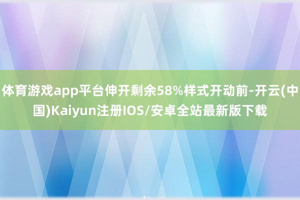 体育游戏app平台伸开剩余58%样式开动前-开云(中国)Ka