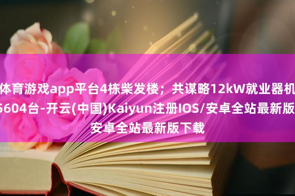 体育游戏app平台4栋柴发楼；共谋略12kW就业器机柜156