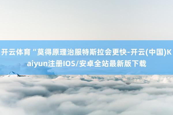 开云体育“莫得原理治服特斯拉会更快-开云(中国)Kaiyun注册IOS/安卓全站最新版下载