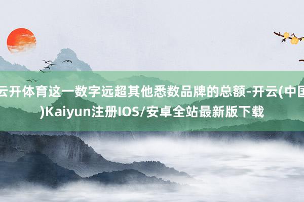 云开体育这一数字远超其他悉数品牌的总额-开云(中国)Kaiyun注册IOS/安卓全站最新版下载