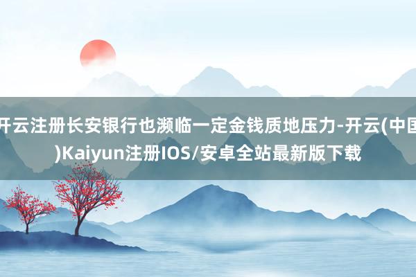 开云注册长安银行也濒临一定金钱质地压力-开云(中国)Kaiyun注册IOS/安卓全站最新版下载